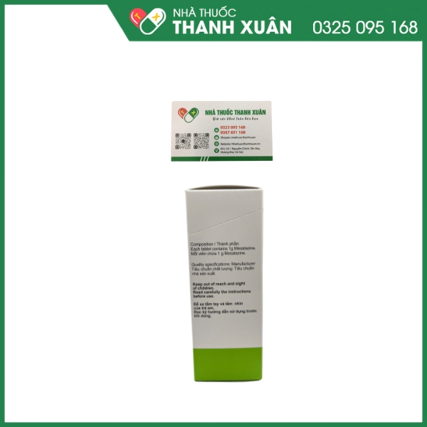 Viên uống Pentasa Tablet 1g trị viêm ruột mãn tính (6 vỉ x 10 viên)